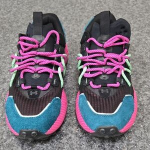 Under Armour Multicolor Unisex Athletic Sneakers with Teal & Pink Accents